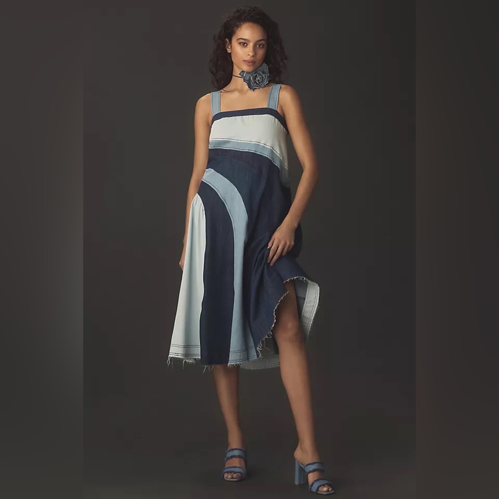Anthropologie Pilcro Midi Denim Dress NWT Size Small